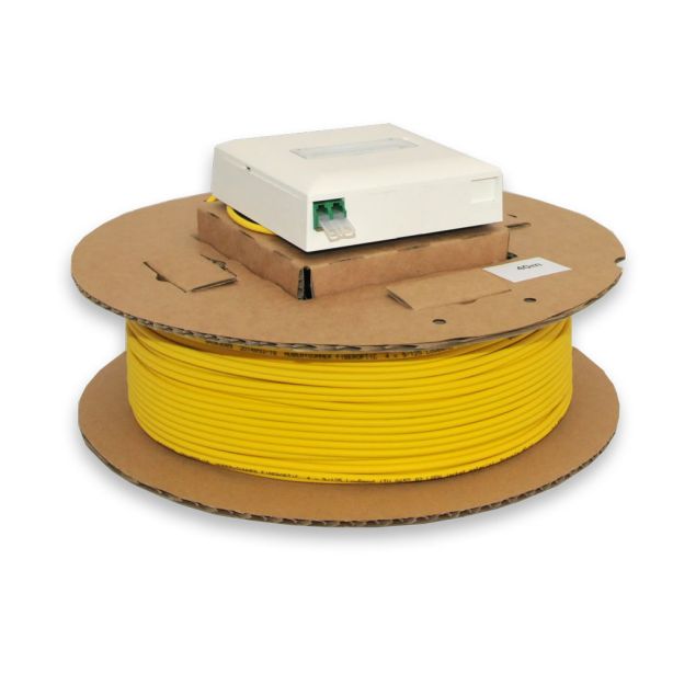 FTTH, AP Ausführung, vorkonfektioniert, 1x LC Duplex