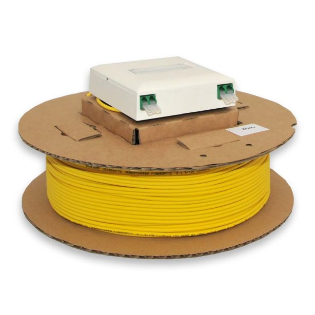 FTTH, AP Ausführung, vorkonfektioniert, 2x LC Duplex